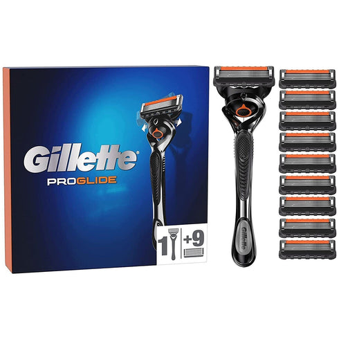 Gillette ProGlide Razor with Flexball Technology + 9 Razor Blades Refills Pack - TradeNRG UK