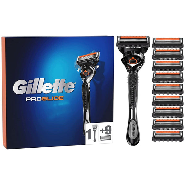 Gillette ProGlide Razor with Flexball Technology + 9 Razor Blades Refills Pack - TradeNRG UK