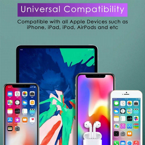 Heavy Duty Braided 3M 2M 1M 10Cm USB Charger Cable For iPhone SE 14 13 12 11 PRO 6 6S 7 8 X IPad - TradeNRG UK