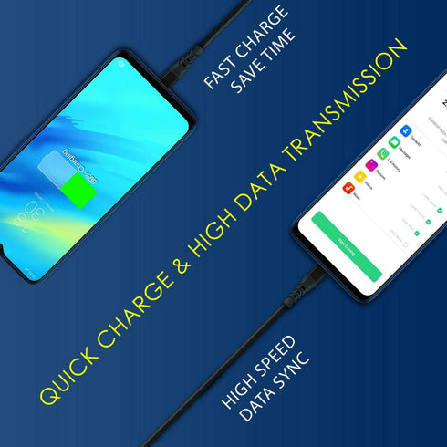 Heavy Duty Braided Micro USB Charger Charging Lead Data Sync Phone Cable 10CM 1M 2M 3M - TradeNRG UK