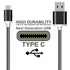 Heavy Duty Braided USB-Type C 3.1 Data Sync & charge Cable - 1M Black - TradeNRG UK