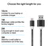 Heavy Duty Braided USB-Type C 3.1 Data Sync & charge Cable - 1M Black - TradeNRG UK