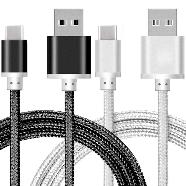 Heavy Duty Braided USB Type C 3.0 Data Sync Charger Charging Cable - TradeNRG UK