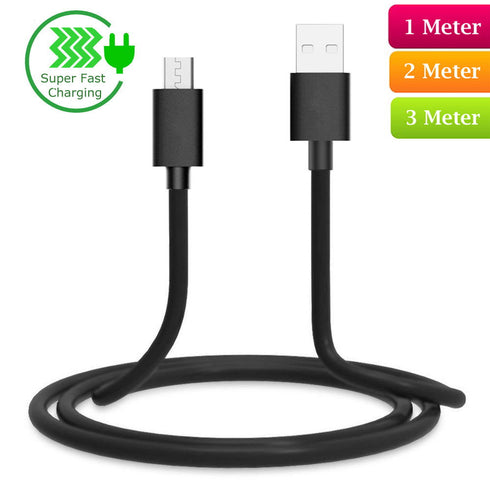 Heavy Duty Extra Long Fast Charge & Data Sync Micro USB Cable 1M 2M 3M - TradeNRG UK