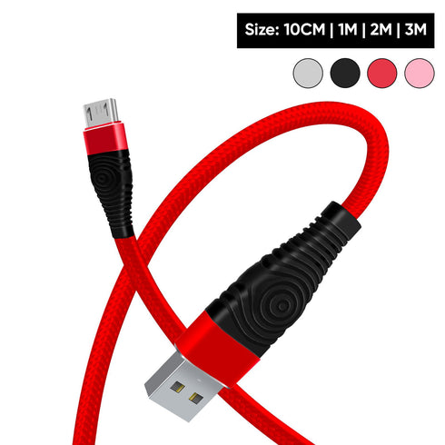 Heavy Duty Micro USB Charging Cable Braided Fast Phone Charger Lead - TradeNRG UK
