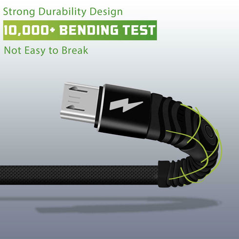 Heavy Duty Micro USB Charging Cable Braided Fast Phone Charger Lead - TradeNRG UK