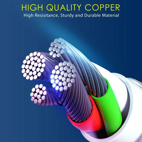 Heavy Duty Quick Fast Charge USB C Type C Data Phone Charger Cable Lead 2m 3m 1m - TradeNRG UK