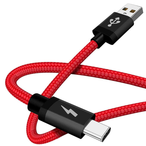Heavy Duty Quick Fast Charge USB C Type C Data Phone Charger Cable Lead 2m 3m 1m - TradeNRG UK