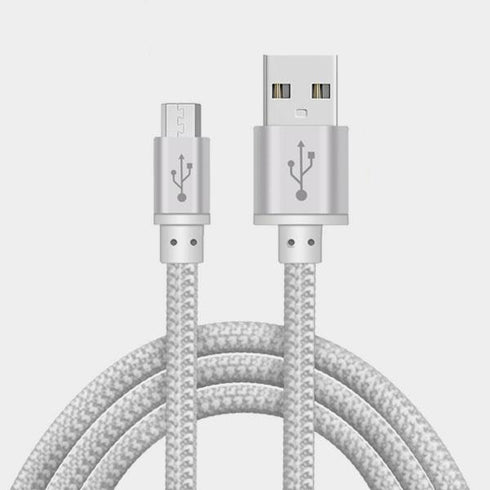 Heavy duty Braided Fast Charge Micro USB Data Sync Phone Charger Cable - TradeNRG UK