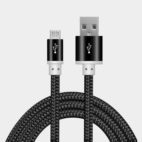 Heavy duty Braided Fast Charge Micro USB Data Sync Phone Charger Cable - TradeNRG UK