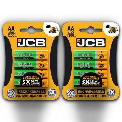 JCB Battery NiMH Pre Charged AA AAA 900mAh 1200mAh 2400mAh - TradeNRG UK