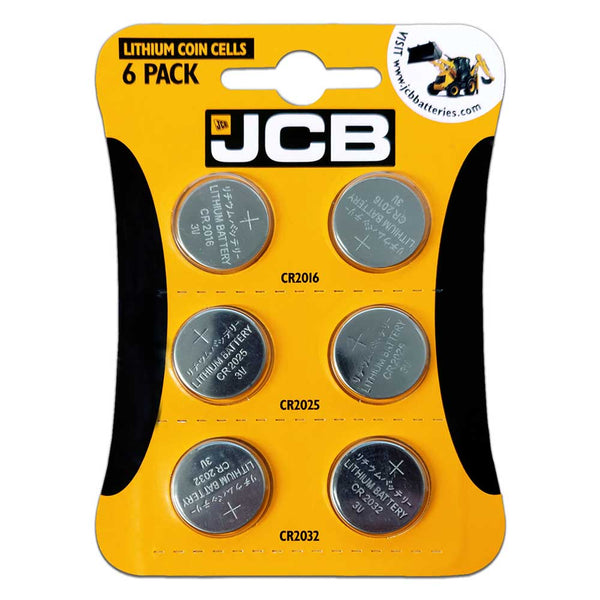 JCB CR2032 CR2025 CR2016 S4901 Lithium Button Coin Cell Battery 6 Pack - TradeNRG UK