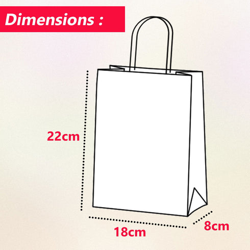 Kraft Paper Bags with Twisted Handle Colored Party Gift Bags Paper Carrier for Birthday 18x22x8cm - TradeNRG UK