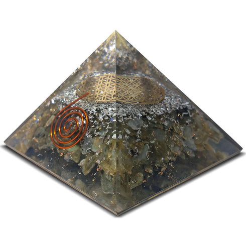 Labradorite Orgone Pyramid Reiki Healing Energy Chakra Aura Balancing - TradeNRG UK