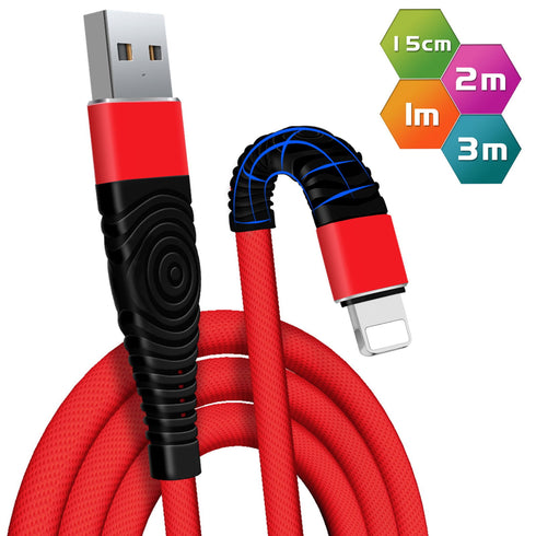 Long USB Lead Sync Data Lightning Cable Charger For iPhone & iPad - TradeNRG UK