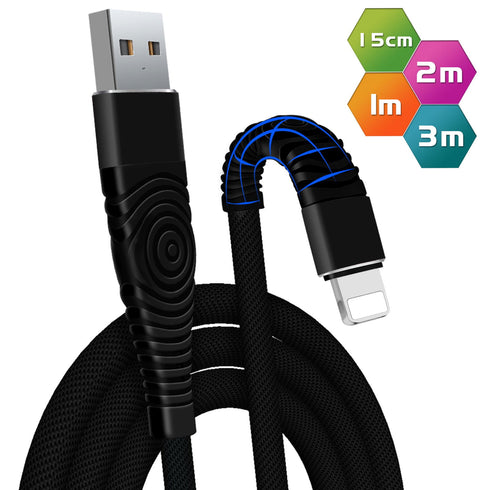 Long USB Lead Sync Data Lightning Cable Charger For iPhone & iPad - TradeNRG UK
