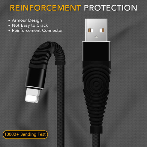 Long USB Lead Sync Data Lightning Cable Charger For iPhone & iPad - TradeNRG UK