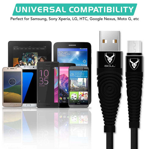Micro USB Data Sync Charger Cable Lead For Smartphones 15CM 1M 2M Long - TradeNRG UK