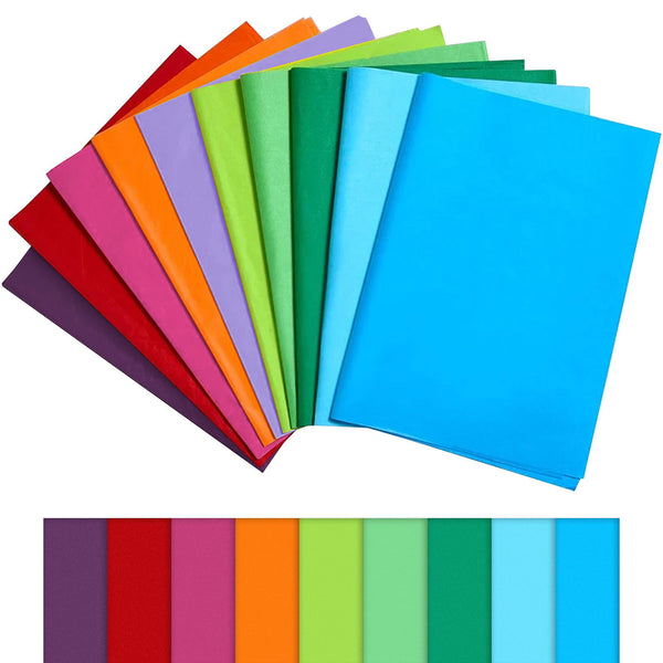 Multi Color Tissue Paper Acid-free Eco Friendly for Wrapping Gifts 50cm x 75cm - TradeNRG UK