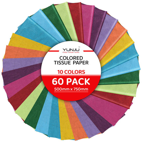 Multi Coloured Acid-Free Tissue Paper 50cm x75cm Large Gift Wrap - TradeNRG UK