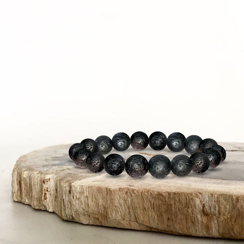 New Beads Bracelet 7 Natural Stone Lava Bracelet Diffuser Multi Color Gemstone - TradeNRG UK