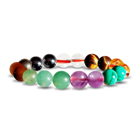 New Beads Bracelet 7 Natural Stone Lava Bracelet Diffuser Multi Color Gemstone - TradeNRG UK