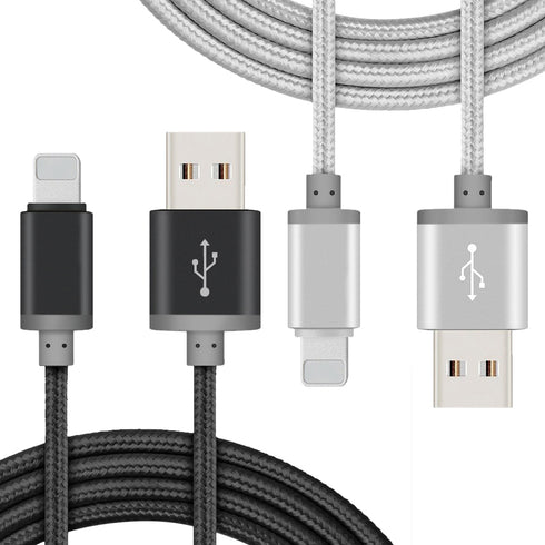 Nylon Braided USB Quick Data Sync & Charge Lightning Cable For iPhone - TradeNRG UK
