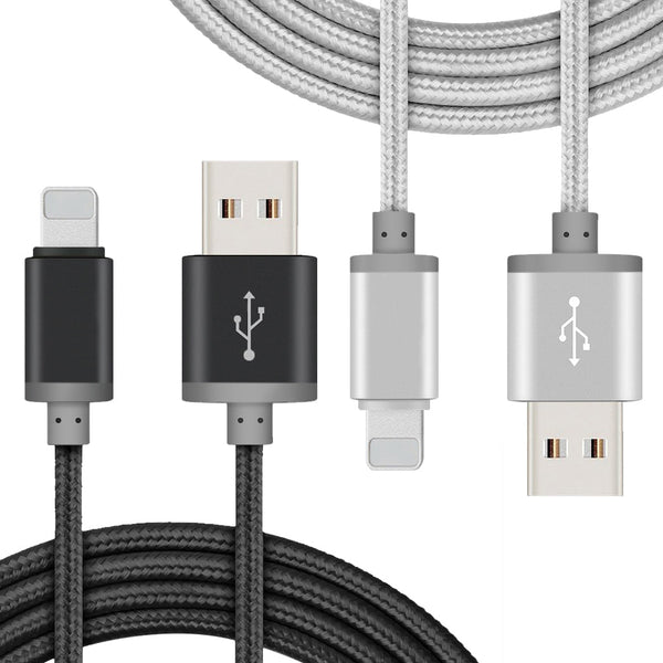 Nylon Braided USB Quick Data Sync & Charge Lightning Cable For iPhone - TradeNRG UK