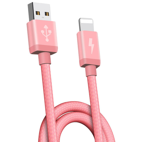 Nylon Braided USB Quick Data Sync & Charge Lightning Cable For iPhone - TradeNRG UK