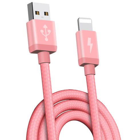 Nylon Braided USB Quick Data Sync & Charge Lightning Cable For iPhone - TradeNRG UK