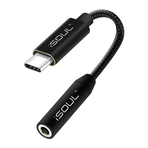 Nylon Braided USB Type C 3.1 to Audio Jack 3.5 OTG Adapter - TradeNRG UK