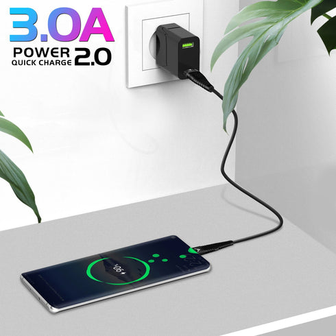 Nylon Braided USB Type C Cable for Fast Charging and Data Transfer - TradeNRG UK