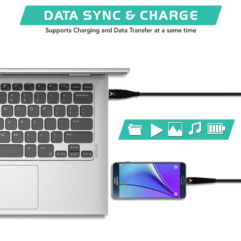 Nylon Braided USB Type C Cable for Fast Charging and Data Transfer - TradeNRG UK