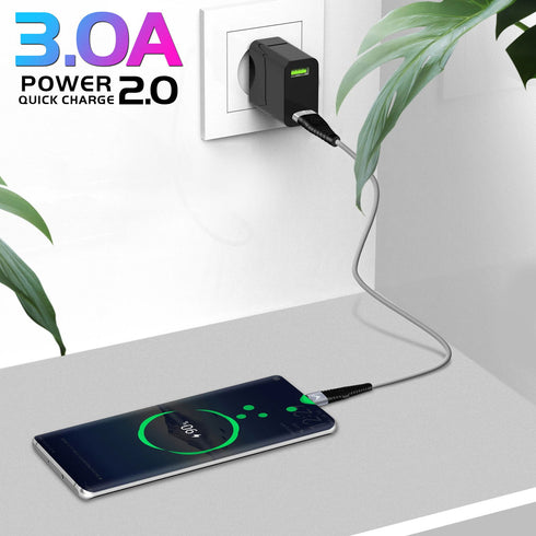 Nylon Braided USB Type C Cable for Fast Charging and Data Transfer - TradeNRG UK