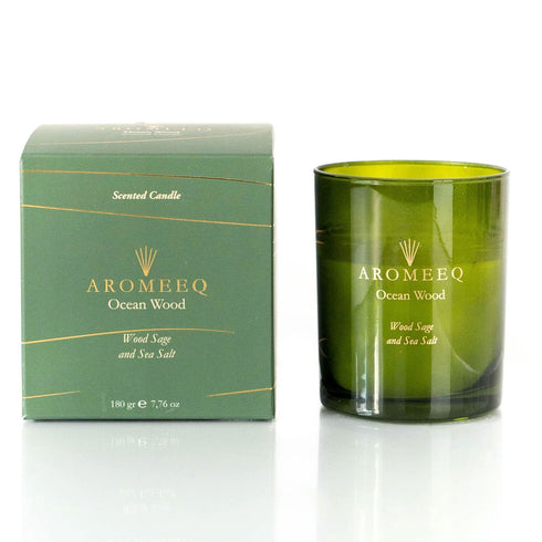 Ocean Wood Scented Candle - Wood Sage & Sea Salt 180gm - TradeNRG UK