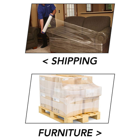 Pallet Wrap Heavy Duty Clear Strong Cling Film Packaging Parcel Wrapping Roll - TradeNRG UK