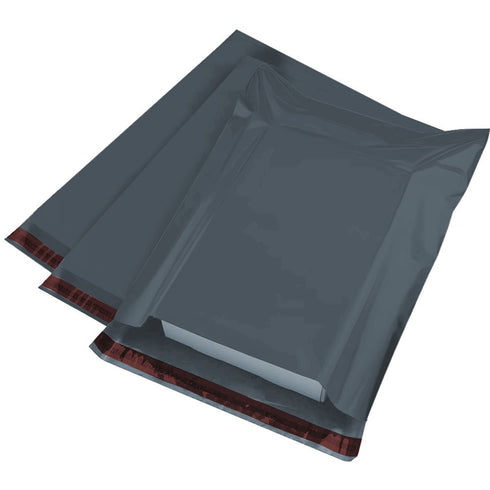 Poly Mailers Postage Mailing Bags Self Seal Grey, 12" x 16" (305mm to 407mm) - TradeNRG UK