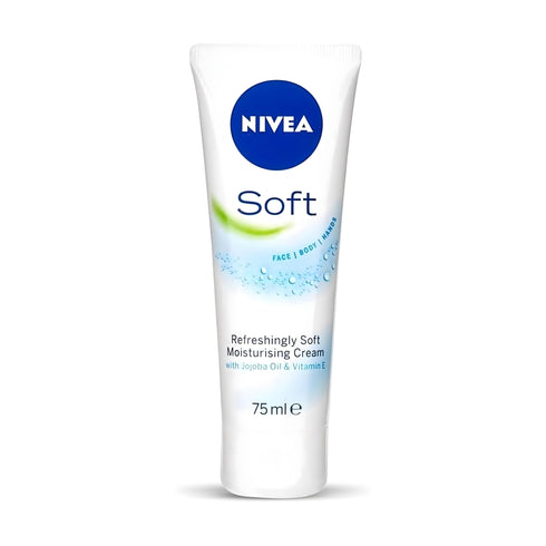 Nivea Soft 75ml Tube – Moisturizer for Hydration and Daily Skincare