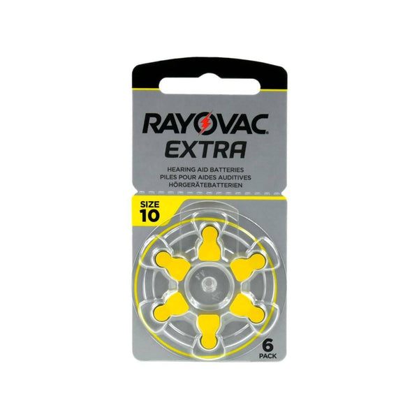 Rayovac Extra Aid Batteries ZA10, PR70 10 Zinc Air 1.45V 6PK - TradeNRG UK