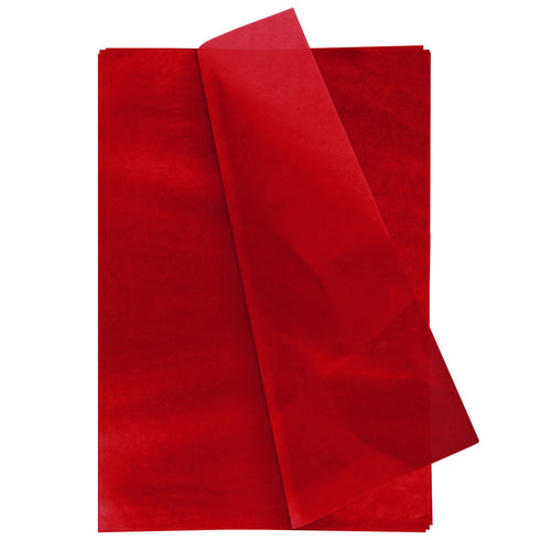 Red Acid-Free Tissue Paper 50cm x75cm Large Gift Wrap Eco Friendly - TradeNRG UK