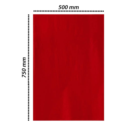Red Acid-Free Tissue Paper 50cm x75cm Large Gift Wrap Eco Friendly - TradeNRG UK