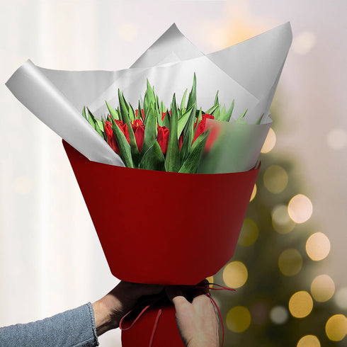 Red Acid-Free Tissue Paper 50cm x75cm Large Gift Wrap Eco Friendly - TradeNRG UK