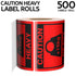 Red Warning Heavy-Duty Self-Adhesive Warning Labels for Secure Shipping - TradeNRG UK