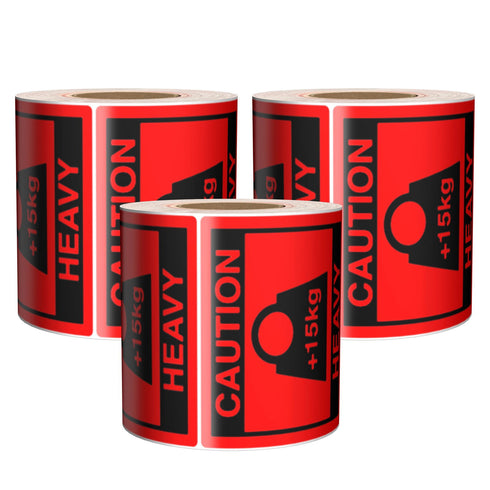 Red Warning Heavy-Duty Self-Adhesive Warning Labels for Secure Shipping - TradeNRG UK