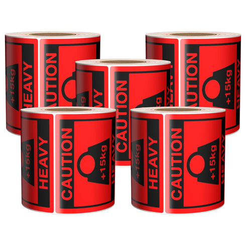 Red Warning Heavy-Duty Self-Adhesive Warning Labels for Secure Shipping - TradeNRG UK
