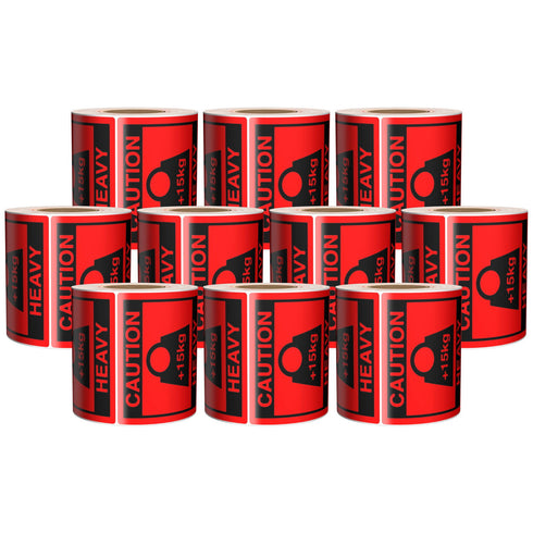 Red Warning Heavy-Duty Self-Adhesive Warning Labels for Secure Shipping - TradeNRG UK