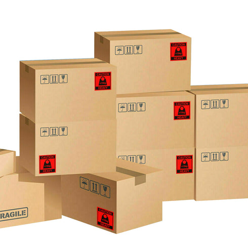 Red Warning Heavy-Duty Self-Adhesive Warning Labels for Secure Shipping - TradeNRG UK