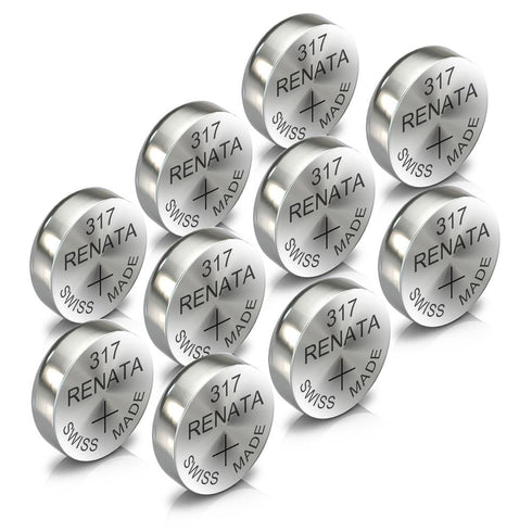 Renata 317 Watch Battery Swiss Made Silver Coin SR516SW 1.55V All Pack - TradeNRG UK