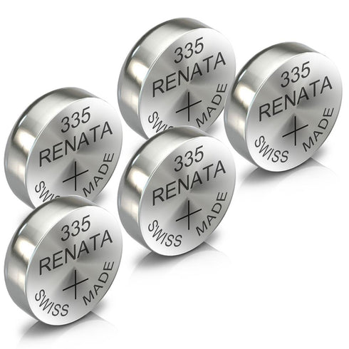 Renata 335 Watch Battery Swiss Made Silver Coin SR512SW 1.55V All Pack - TradeNRG UK