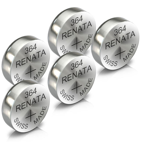 Renata 364 Watch Battery Swiss Made Silver Coin SR621SW 1.55V All Pack - TradeNRG UK